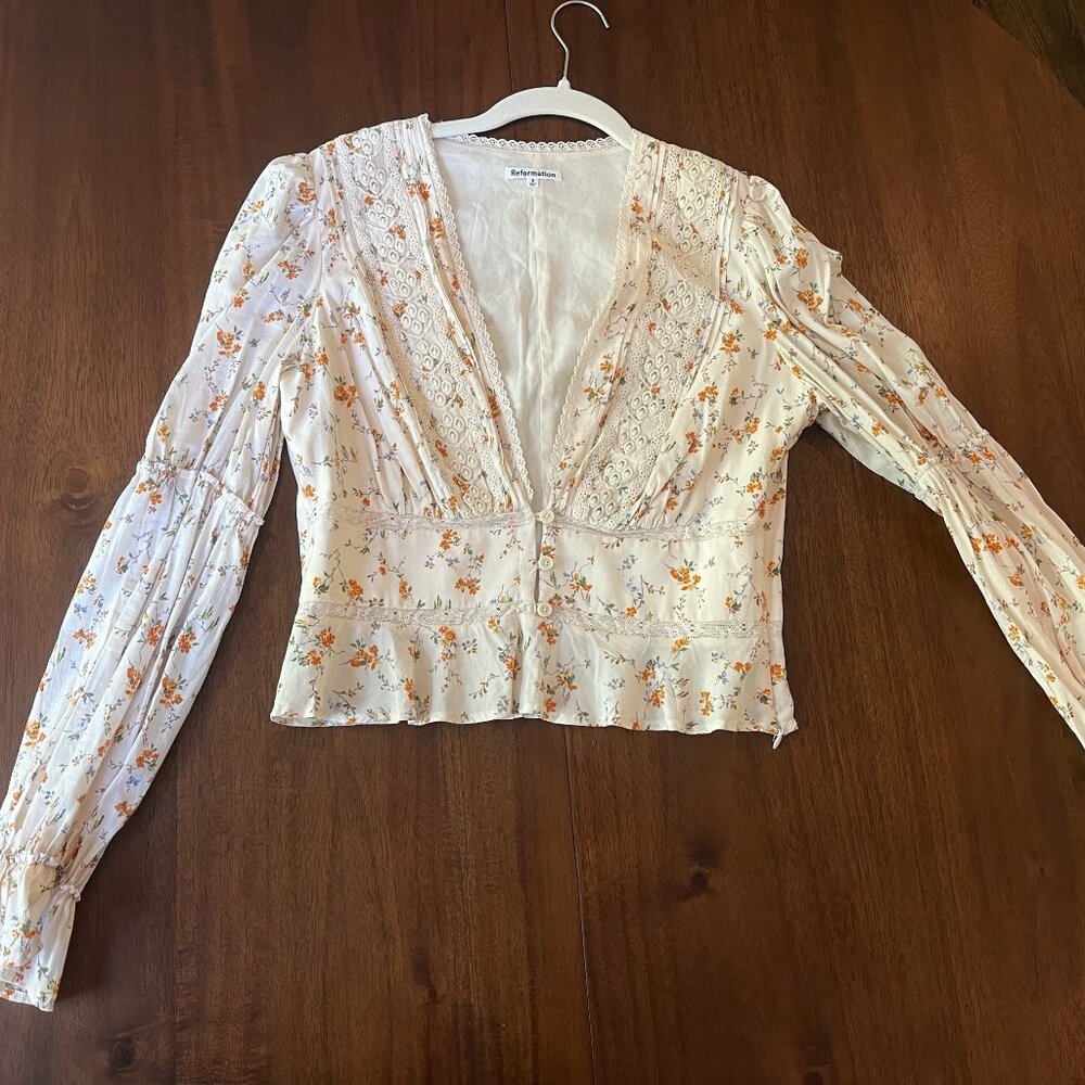 Reformation Meadowlark Long Sleeve Top